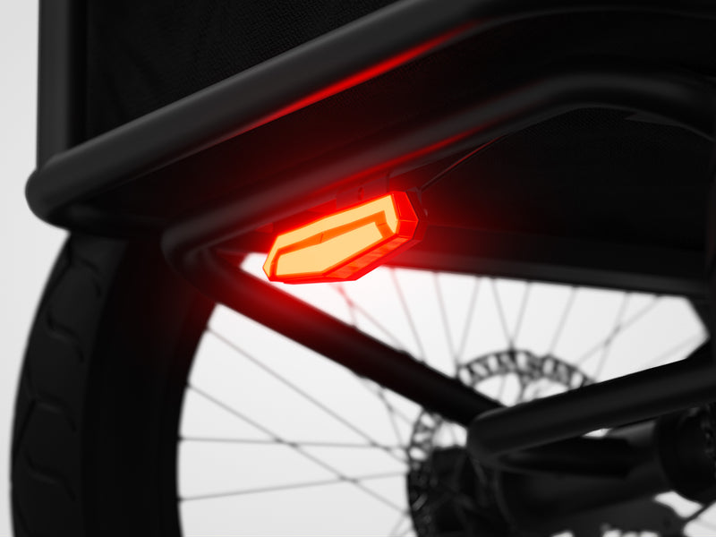 Mokwheel folding ebike with brake taillight for clear stopping signals and enhanced safety