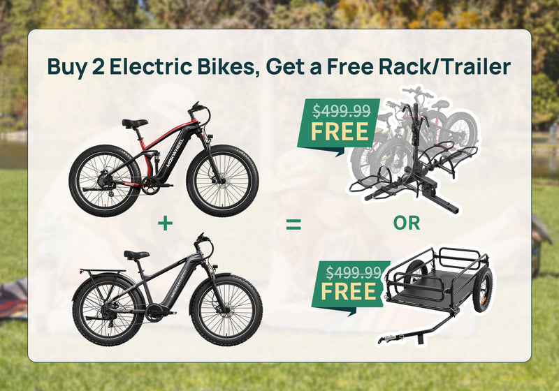 Deal 2: Buy 2 E-Bikes and get a
FREE accessory!