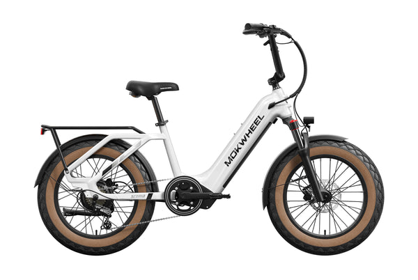 White Scoria| Best 20 Inch Electric Bike For All Heights| Mokwheel