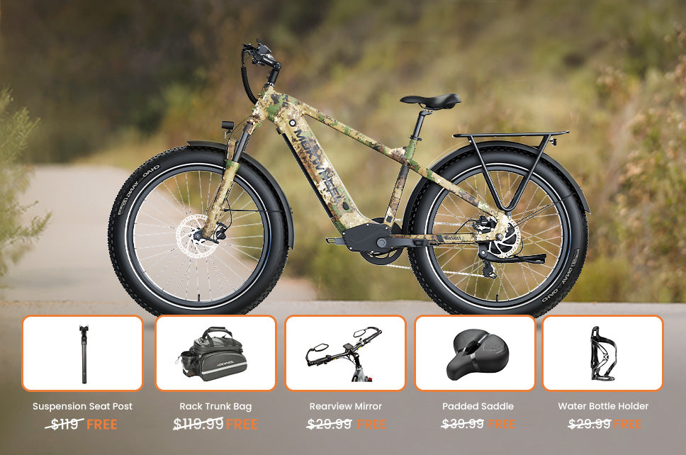 One E-Bike:Get Five Accessories Free