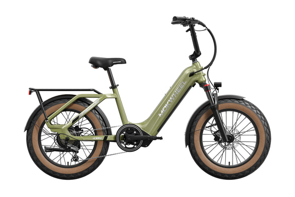 Olive Green Scoria| Best 20 Inch Electric Bike For All Heights| Mokwheel