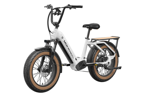 White Scoria| Best 20 Inch Electric Bike For All Heights| Mokwheel
