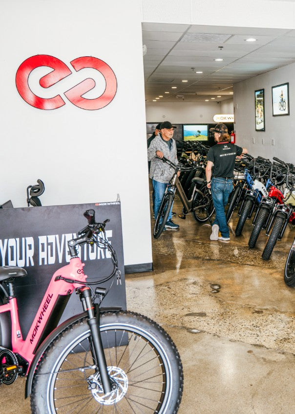 Welcome to mokwheel's offline electric bicycle store, where you can experience our test ride service.