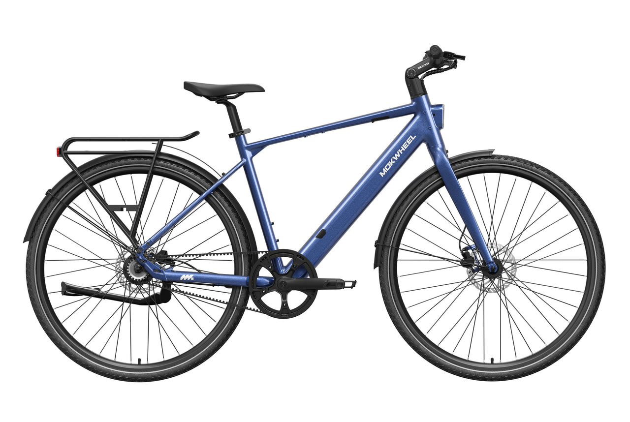 Steel Blue FLINT Pro | Belt Drive Electric Bike | Mokwheel Ebikes