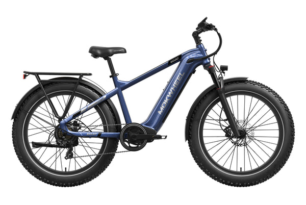 Steel Blue Basalt| Long Range Electric Mountain Bike for Adults| Mokwheel Ebikes