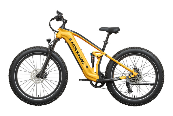 Yellow and Black Obsidian 2.0 | Men’s Off-Road Electric Mountain Bike | Mokwheel