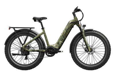 Basalt ST Jungle Camo – Step-Through Long-Range Solar Hunting E-Bike