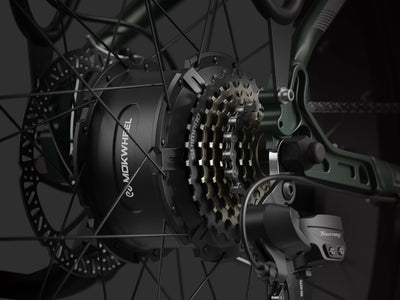 Mokwheel ebike with 750W high-power motor and 1150W peak power for superior acceleration and hill climbing