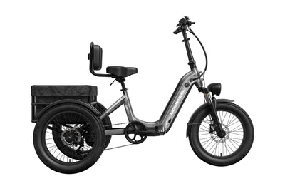 Grey Granite | Folding Adult Electric Tricycle & Trike | Mokwheel