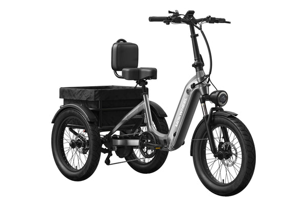 Grey Granite | Folding Adult Electric Tricycle & Trike | Mokwheel