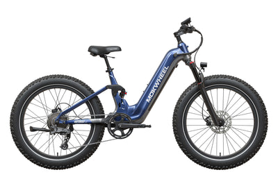 Blue and Grey Obsidian ST 2.0 | Womens Electric Mountain Bike | Mokwheel Ebike