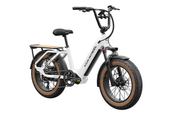 White Scoria| Best 20 Inch Electric Bike For All Heights| Mokwheel