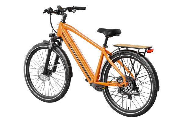 Orange Asphalt | Men's Beach Cruiser Electric Bike | Cruiser Ebike