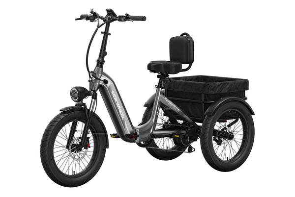 Grey Granite | Folding Adult Electric Tricycle & Trike | Mokwheel