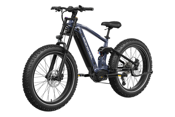 Black and Blue Onyx | Best 1000w Mid-Drive Fat Tire Ebike