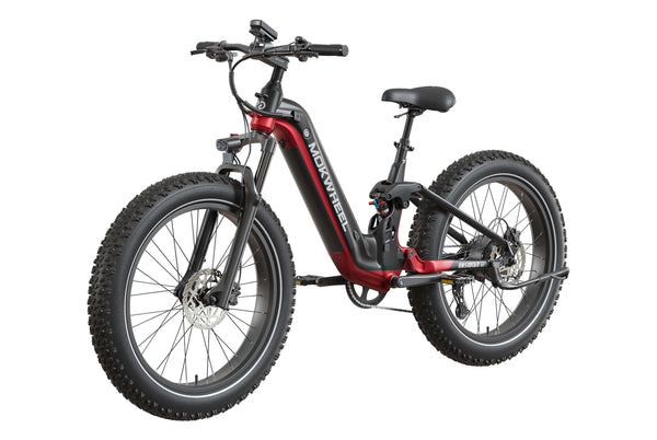 Black and Red Obsidian ST 2.0 | Womens Electric Mountain Bike | Mokwheel Ebike