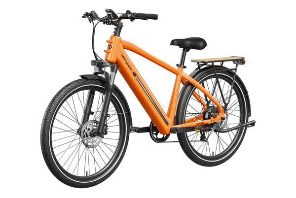 Orange Asphalt | Men's Beach Cruiser Electric Bike | Cruiser Ebike