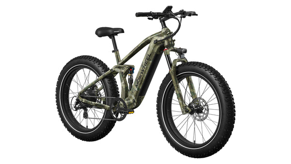 Obsidian Jungle Camo – Full-Suspension Hunting E-Bike for Rough Terrain