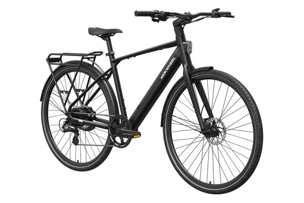 Phantom Black FLINT | Lightweight City Electric Bike for Urban Commuters | Mokwheel