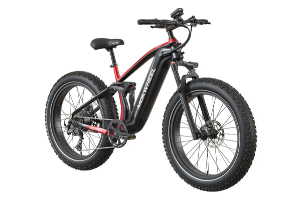 Black and Red Obsidian 2.0 | Men’s Off-Road Electric Mountain Bike | Mokwheel