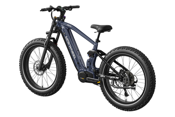 Black and Blue Onyx | Best 1000w Mid-Drive Fat Tire Ebike