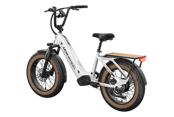 White Scoria| Best 20 Inch Electric Bike For All Heights| Mokwheel