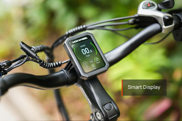 Mokwheel adult electric bike with smart display for real-time ride data and easy control