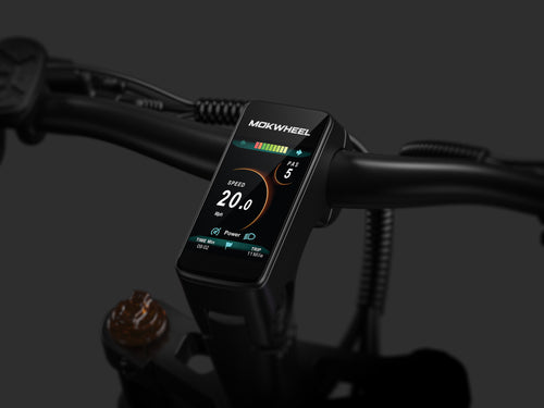 Clear wide-angle eBike display for safe riding at any time of day