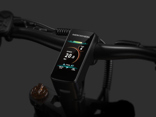 Wide-angle eBike display providing bright and clear ride information for safe starts in all lighting conditions