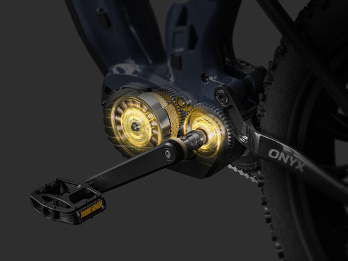 Motor output adapts to pedaling force and cadence for smooth, efficient rides