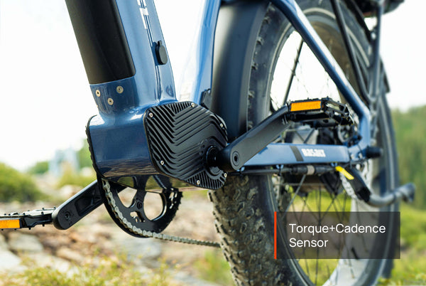 Dual torque + cadence sensor system on Mokwheel Basalt e-bike drivetrain