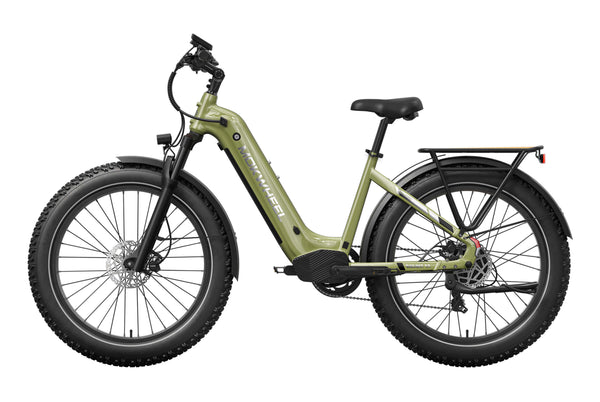 Olive Green Basalt ST 2.0 | Best All Terrain Electric Bike | Mokwheel