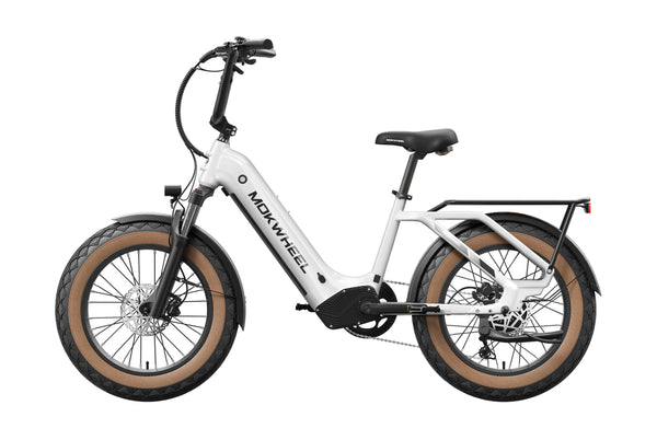 White Scoria| Best 20 Inch Electric Bike For All Heights| Mokwheel