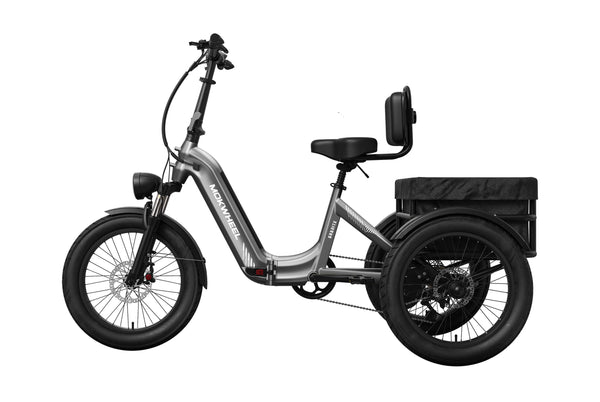 Grey Granite | Folding Adult Electric Tricycle & Trike | Mokwheel
