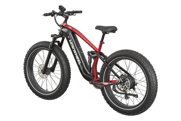 Black and Red Obsidian 2.0 | Men’s Off-Road Electric Mountain Bike | Mokwheel