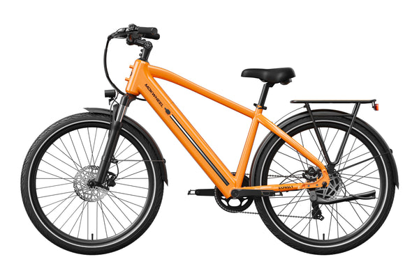 Orange Asphalt | Men's Beach Cruiser Electric Bike | Cruiser Ebike