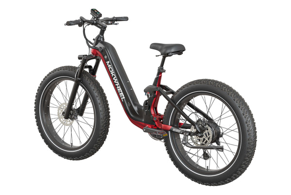 Black and Red Obsidian ST 2.0 | Womens Electric Mountain Bike | Mokwheel Ebike