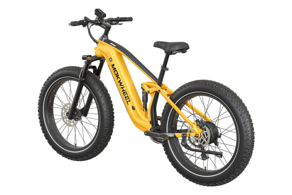 Yellow and Black Obsidian 2.0 | Men’s Off-Road Electric Mountain Bike | Mokwheel