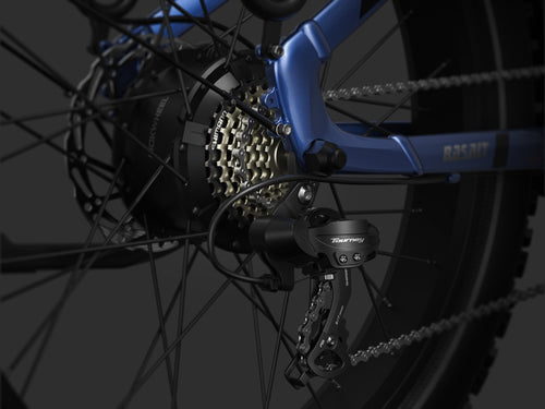 Mokwheel electric mountain bike gear system for smooth shifting on hills/trails