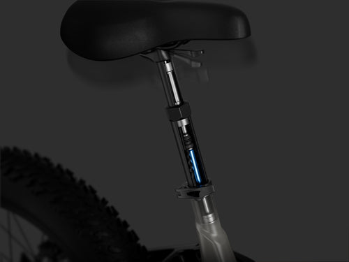 Instant saddle height adjustment at the touch of a button to match different riding needs