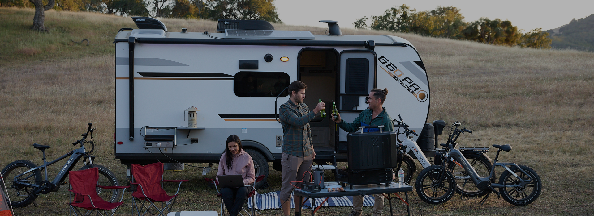 Solar panel kit with inverter delivering reliable energy for camping gear on long cycling adventures.