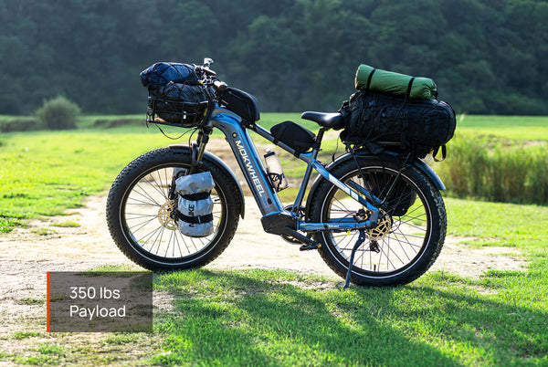 Mokwheel basalt electric bicycle frame can withstand a load of 350 lbs 