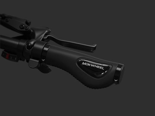Ergonomic grips on Mokwheel e-bike for reduced hand fatigue