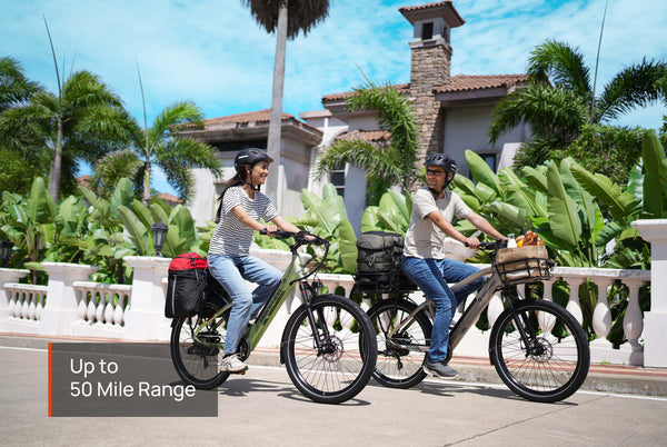 Mokwheel urban electric bicycle with up to 50-mile range per charge for reliable city commuting