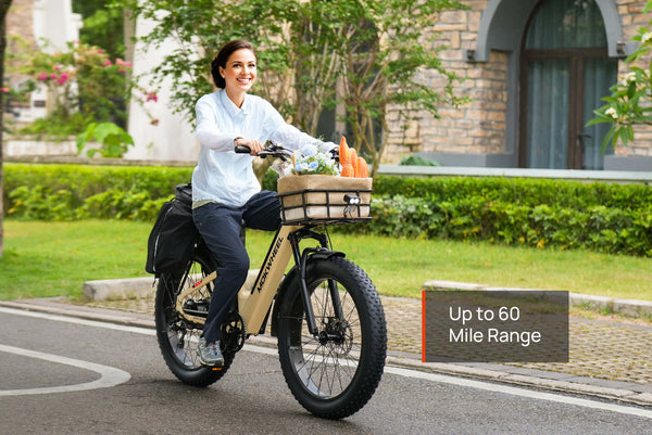 Mokwheel adult electric bike with up to 60-mile range for extended daily and off-road rides