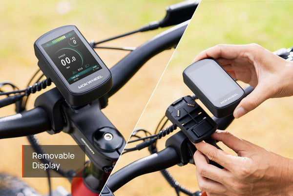 Mokwheel electric mountain bike with removable display for off-road performance